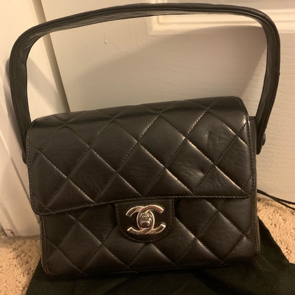 CHANEL Handbags - Authentic Chanel vintage mini flap handheld